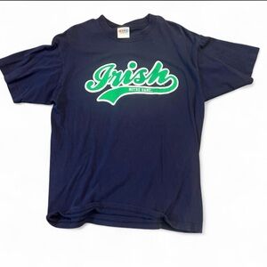Navy Tee with Irish Graphic #vintage